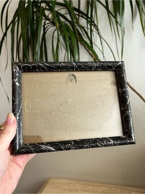 Black Faux Marble Photo Frame - Home Accents